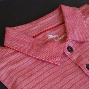 Tommy Bahama Mens Shirt Size Medium Striped Short Sleeve Havana MSRP $99.50